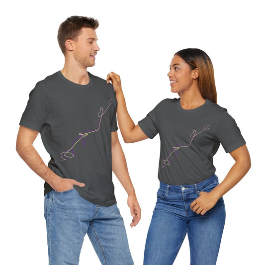 Unisex Jersey T-Shirt - Love Line 3 - Purple