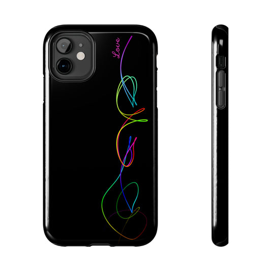 Impact-Resistant Phone Case (Black) - Love Line 2