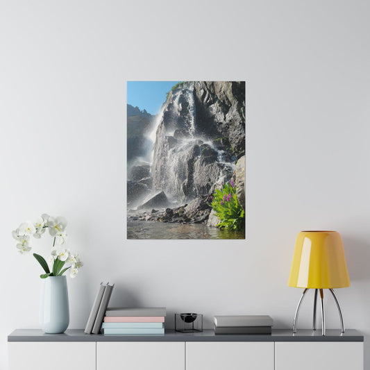 Cascade Elegance: Stretched Canvas Print