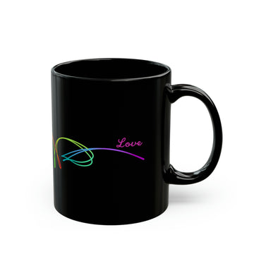 Black Ceramic Coffee Mug - Love Line 2