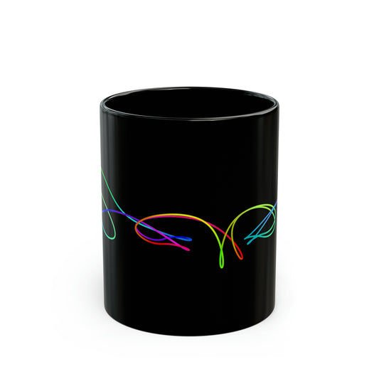 Black Ceramic Coffee Mug - Love Line 2