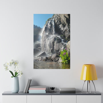 Cascade Elegance: Stretched Canvas Print