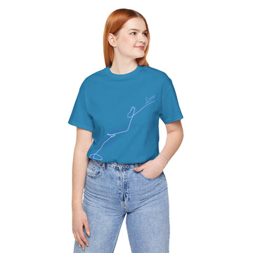 Unisex Jersey T-Shirt - Love Line 3 - Blue