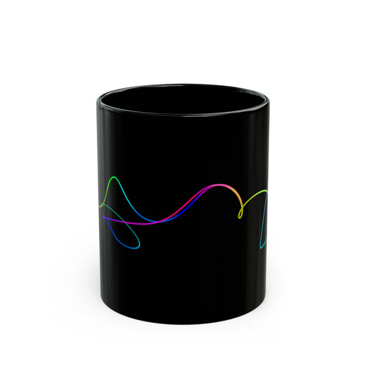 Black Ceramic Mug - Love Line 1